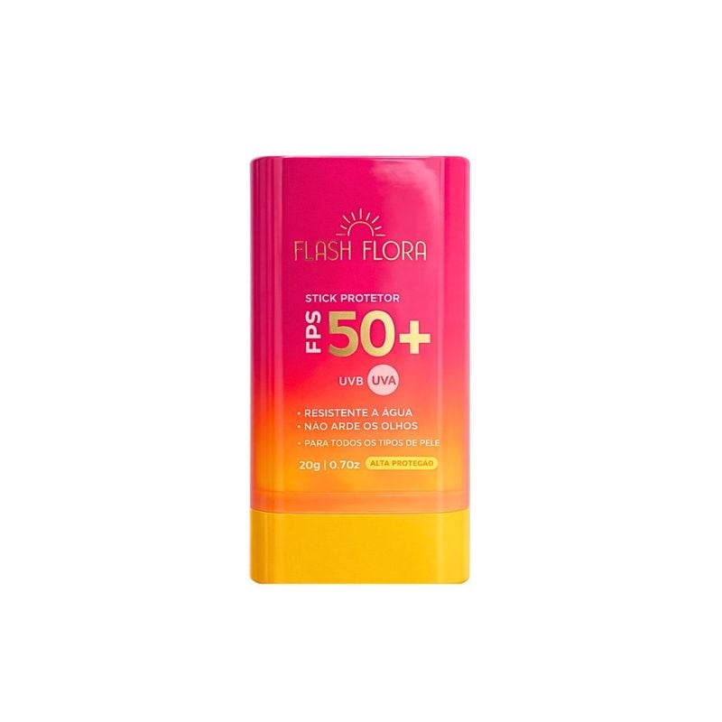 Protetor Solar Facial Stick FPS 50+ Flash Flora